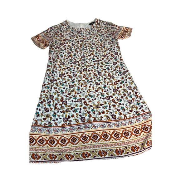 Lulus Dress Womens S White Paisley Shift Mini Nikolai Lined Preppy Church Summer - Picture 10 of 12